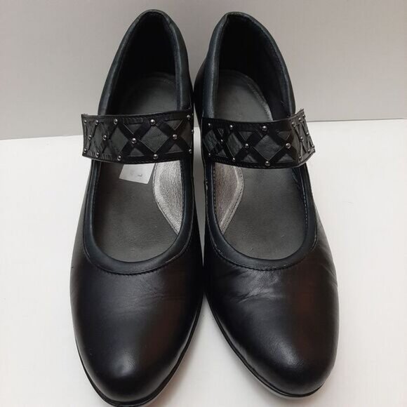 NAOT Almond Toe Classic Mary-Jane Pumps Genuine Leather Black Sz 11 - Picture 4 of 15